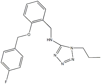 N-{2-[(4-fluorobenzyl)oxy]benzyl}-N-(1-propyl-1H-tetraazol-5-yl)amine Struktur