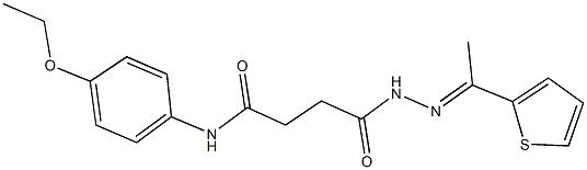 N-(4-ethoxyphenyl)-4-oxo-4-[2-(1-thien-2-ylethylidene)hydrazino]butanamide Struktur