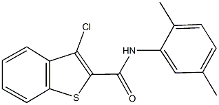 3-chloro-N-(2,5-dimethylphenyl)-1-benzothiophene-2-carboxamide Struktur