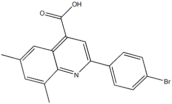 2-(4-bromophenyl)-6,8-dimethyl-4-quinolinecarboxylic acid Struktur