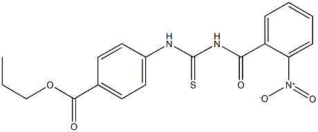 propyl 4-{[({2-nitrobenzoyl}amino)carbothioyl]amino}benzoate Struktur