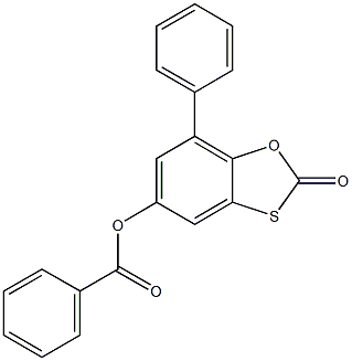 2-oxo-7-phenyl-1,3-benzoxathiol-5-yl benzoate Struktur