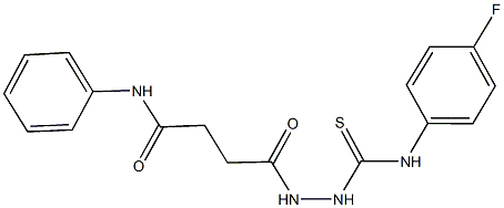 4-{2-[(4-fluoroanilino)carbothioyl]hydrazino}-4-oxo-N-phenylbutanamide Struktur