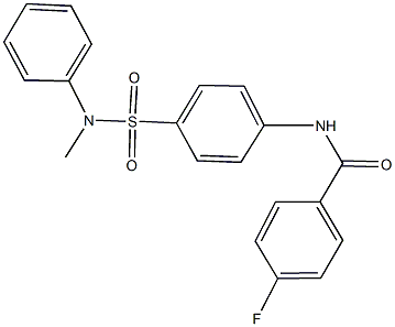 4-fluoro-N-{4-[(methylanilino)sulfonyl]phenyl}benzamide Struktur