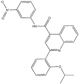 N-{3-nitrophenyl}-2-(2-isopropoxyphenyl)-4-quinolinecarboxamide Struktur