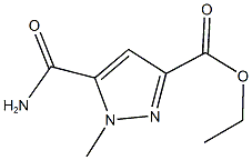 ethyl 5-(aminocarbonyl)-1-methyl-1H-pyrazole-3-carboxylate Struktur