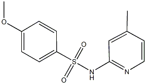 4-methoxy-N-(4-methyl-2-pyridinyl)benzenesulfonamide Struktur