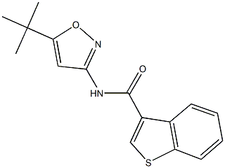 N-(5-tert-butyl-3-isoxazolyl)-1-benzothiophene-3-carboxamide Struktur