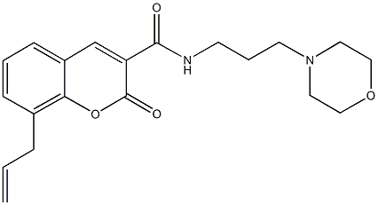 8-allyl-N-[3-(4-morpholinyl)propyl]-2-oxo-2H-chromene-3-carboxamide Struktur