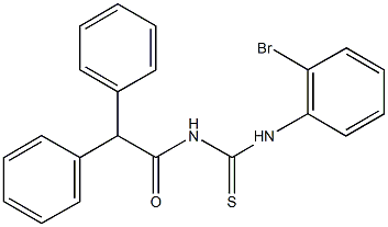 N-(2-bromophenyl)-N'-(diphenylacetyl)thiourea Struktur