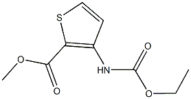 methyl 3-[(ethoxycarbonyl)amino]-2-thiophenecarboxylate Struktur