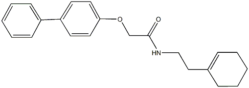 2-([1,1'-biphenyl]-4-yloxy)-N-[2-(1-cyclohexen-1-yl)ethyl]acetamide Struktur