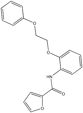 N-[2-(2-phenoxyethoxy)phenyl]-2-furamide Struktur