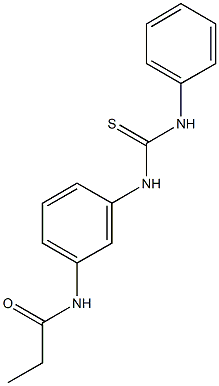 N-{3-[(anilinocarbothioyl)amino]phenyl}propanamide Struktur