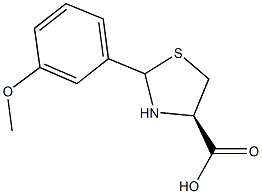 2-(3-methoxyphenyl)-1,3-thiazolidine-4-carboxylic acid Struktur