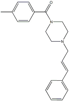 1-cinnamyl-4-(4-methylbenzoyl)piperazine Struktur