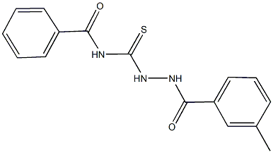 N-{[2-(3-methylbenzoyl)hydrazino]carbothioyl}benzamide Struktur