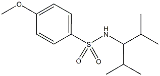 N-(1-isopropyl-2-methylpropyl)-4-methoxybenzenesulfonamide Struktur