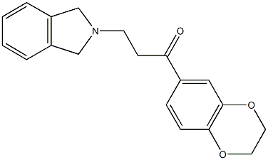 1-(2,3-dihydro-1,4-benzodioxin-6-yl)-3-(1,3-dihydro-2H-isoindol-2-yl)-1-propanone Struktur