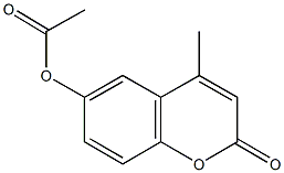 4-methyl-2-oxo-2H-chromen-6-yl acetate Struktur