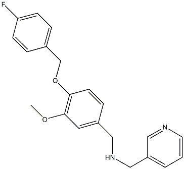 N-{4-[(4-fluorobenzyl)oxy]-3-methoxybenzyl}-N-(3-pyridinylmethyl)amine Struktur