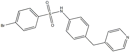 4-bromo-N-[4-(4-pyridinylmethyl)phenyl]benzenesulfonamide Struktur