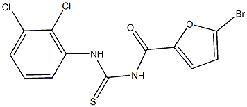 N-(5-bromo-2-furoyl)-N'-(2,3-dichlorophenyl)thiourea Struktur