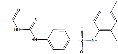 4-{[(acetylamino)carbothioyl]amino}-N-(2,4-dimethylphenyl)benzenesulfonamide Struktur