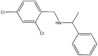 N-(2,4-dichlorobenzyl)-N-(1-phenylethyl)amine Struktur