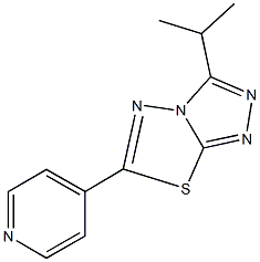 3-isopropyl-6-(4-pyridinyl)[1,2,4]triazolo[3,4-b][1,3,4]thiadiazole Struktur