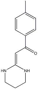 1-(4-methylphenyl)-2-tetrahydro-2(1H)-pyrimidinylideneethanone Struktur