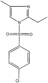 1-[(4-chlorophenyl)sulfonyl]-2-ethyl-4-methyl-1H-imidazole Struktur