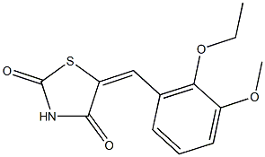 5-(2-ethoxy-3-methoxybenzylidene)-1,3-thiazolidine-2,4-dione Struktur