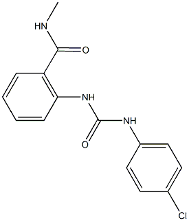 2-{[(4-chloroanilino)carbonyl]amino}-N-methylbenzamide Struktur