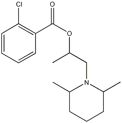 2-(2,6-dimethyl-1-piperidinyl)-1-methylethyl 2-chlorobenzoate Struktur