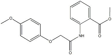 methyl 2-{[(4-methoxyphenoxy)acetyl]amino}benzoate Struktur