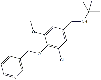 N-(tert-butyl)-N-[3-chloro-5-methoxy-4-(3-pyridinylmethoxy)benzyl]amine Struktur