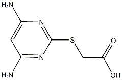 [(4,6-diamino-2-pyrimidinyl)sulfanyl]acetic acid Struktur