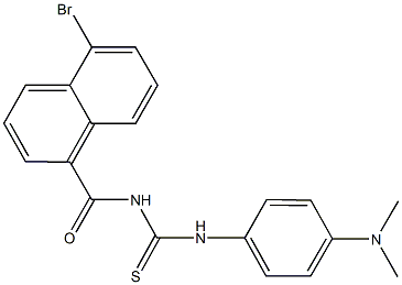 N-(5-bromo-1-naphthoyl)-N'-[4-(dimethylamino)phenyl]thiourea Struktur