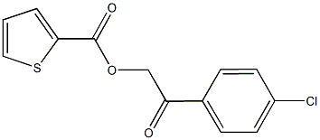 2-(4-chlorophenyl)-2-oxoethyl 2-thiophenecarboxylate Struktur