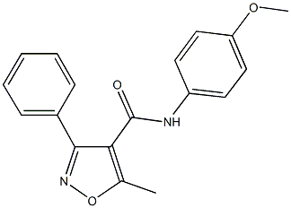 N-(4-methoxyphenyl)-5-methyl-3-phenylisoxazole-4-carboxamide Struktur