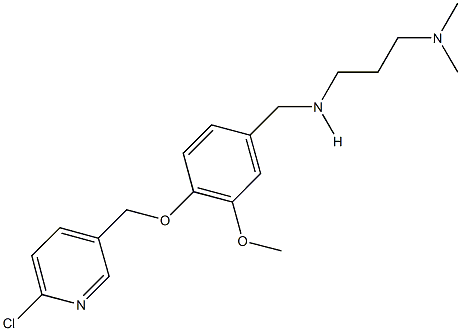 N-{4-[(6-chloro-3-pyridinyl)methoxy]-3-methoxybenzyl}-N-[3-(dimethylamino)propyl]amine Struktur