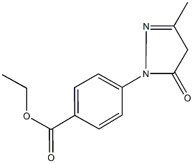 ethyl 4-(3-methyl-5-oxo-4,5-dihydro-1H-pyrazol-1-yl)benzoate Struktur