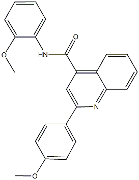 N-(2-methoxyphenyl)-2-(4-methoxyphenyl)-4-quinolinecarboxamide Struktur