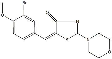 5-(3-bromo-4-methoxybenzylidene)-2-(4-morpholinyl)-1,3-thiazol-4(5H)-one Struktur