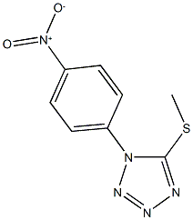 1-{4-nitrophenyl}-5-(methylsulfanyl)-1H-tetraazole Struktur