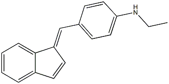 N-ethyl-N-[4-(1H-inden-1-ylidenemethyl)phenyl]amine Struktur