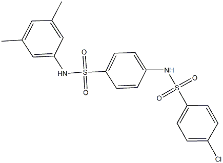 4-chloro-N-{4-[(3,5-dimethylanilino)sulfonyl]phenyl}benzenesulfonamide Struktur