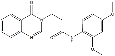 N-(2,4-dimethoxyphenyl)-3-(4-oxo-3(4H)-quinazolinyl)propanamide Struktur