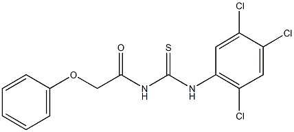 N-(phenoxyacetyl)-N'-(2,4,5-trichlorophenyl)thiourea Struktur